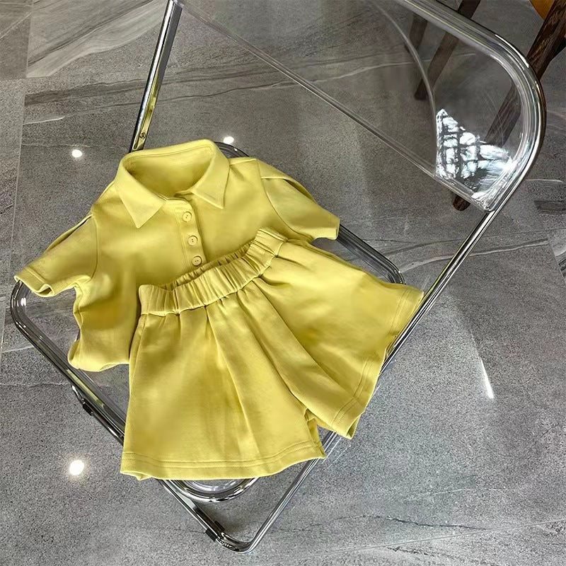 Completo Bambina Estivo con Polo e Gonna Pantaloncino