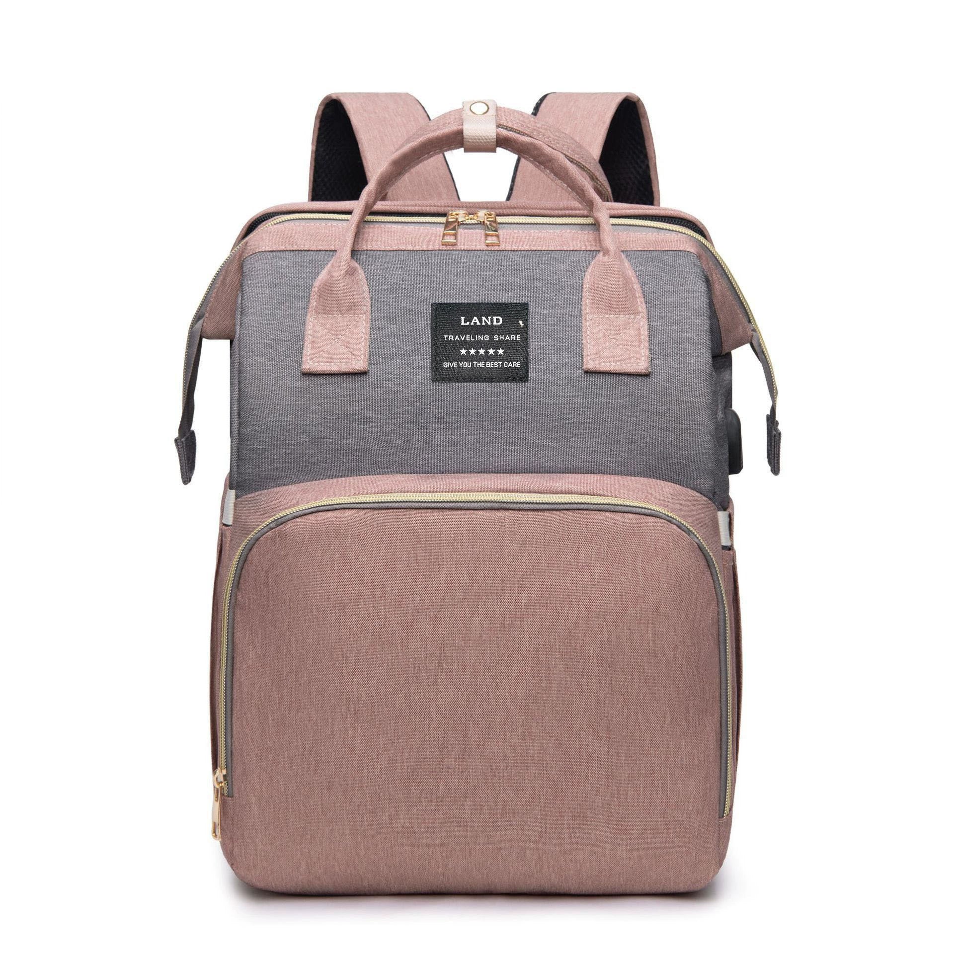 Zaino Fasciatoio Multifunzione con Lettino Portatile e Tasche Termiche