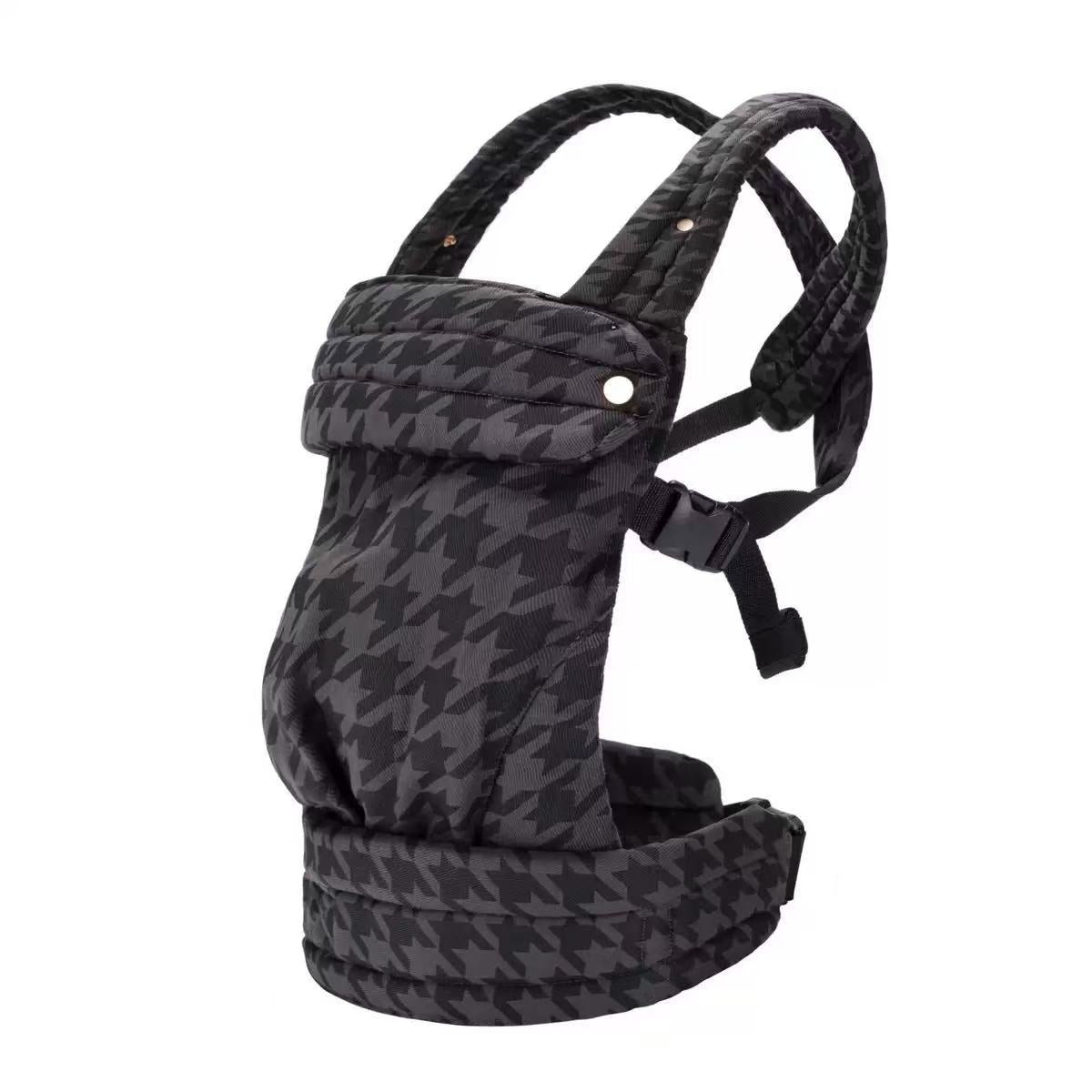 Marsupio Ergonomico Porta Bebè   Fantasia Pied de Poule Nero