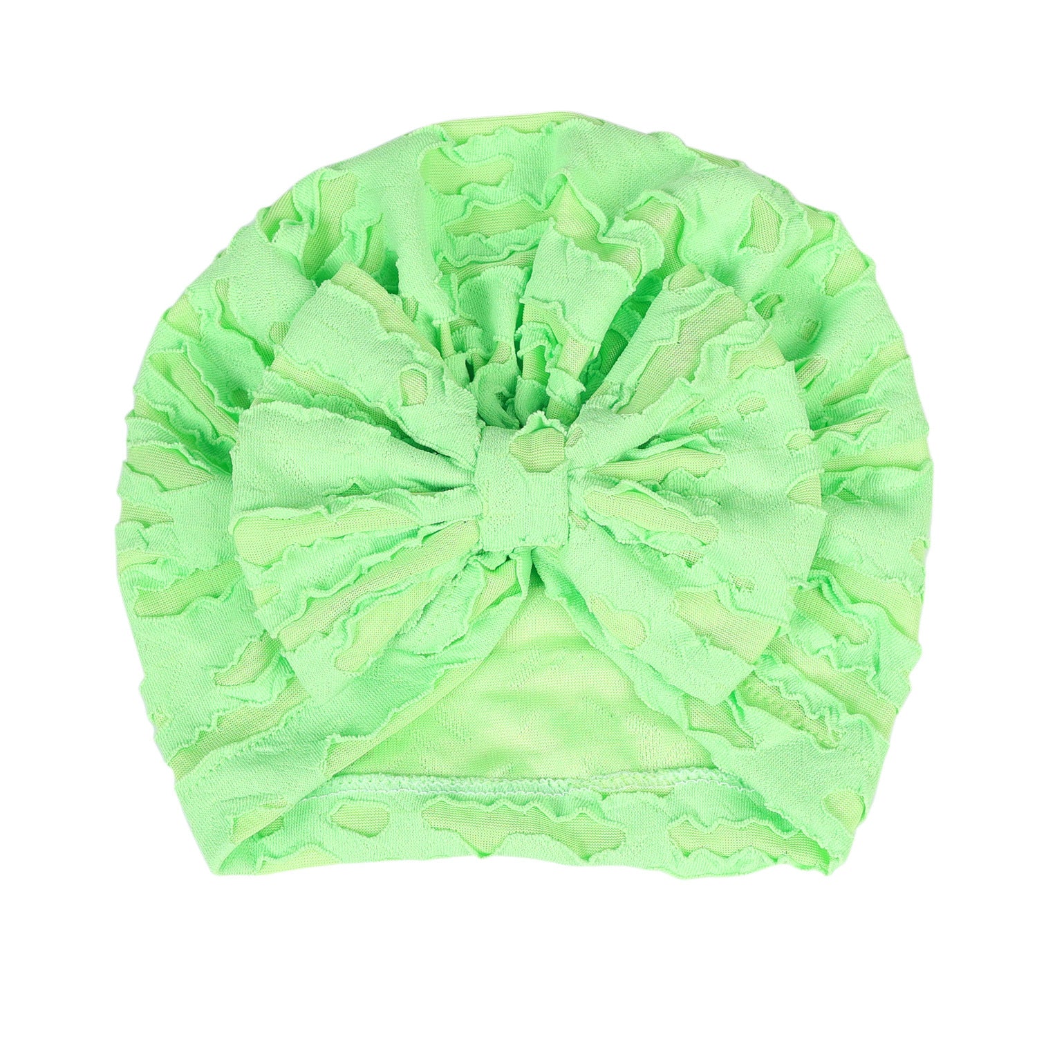 Cappellini Turbanti Arricciati per Neonati con Fiocco