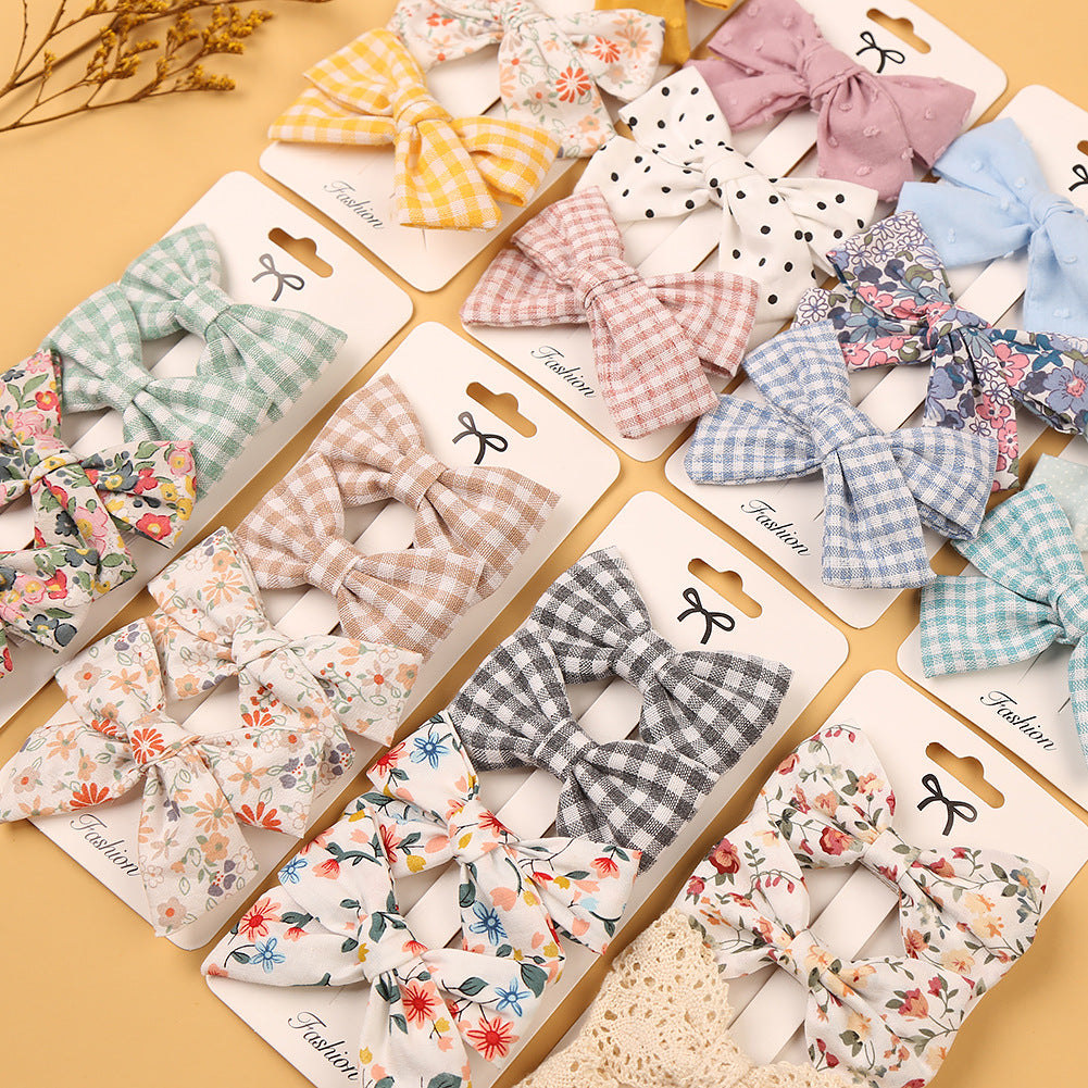 Set Fiocchi per Capelli Bambina - Fantasie Colorate e Tartan