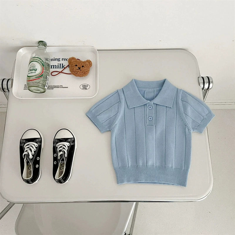 Maglioncino Polo Estivo a Costine per Bambino – Morbido, Elegante e Traspirante