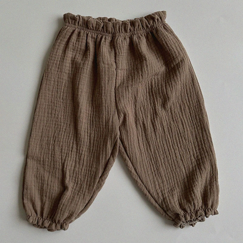 Pantaloni Neonato in Cotone Mussola Fantasia – Primavera/Estate