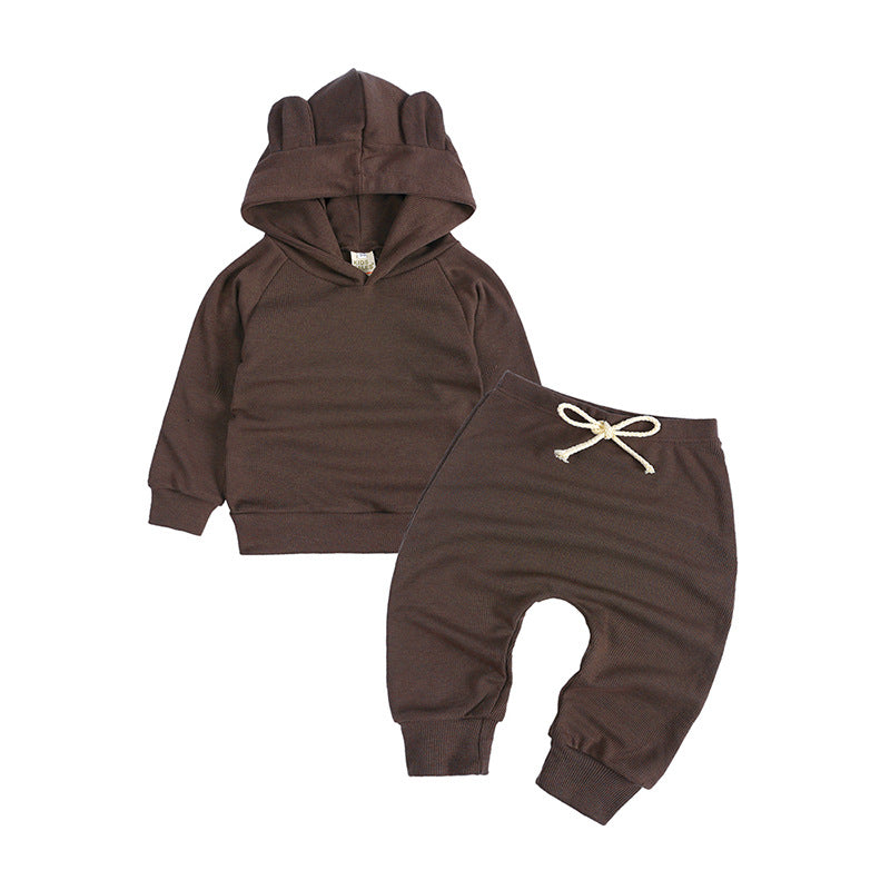 Tuta  Baby Felpato con Cappuccio Orsetto