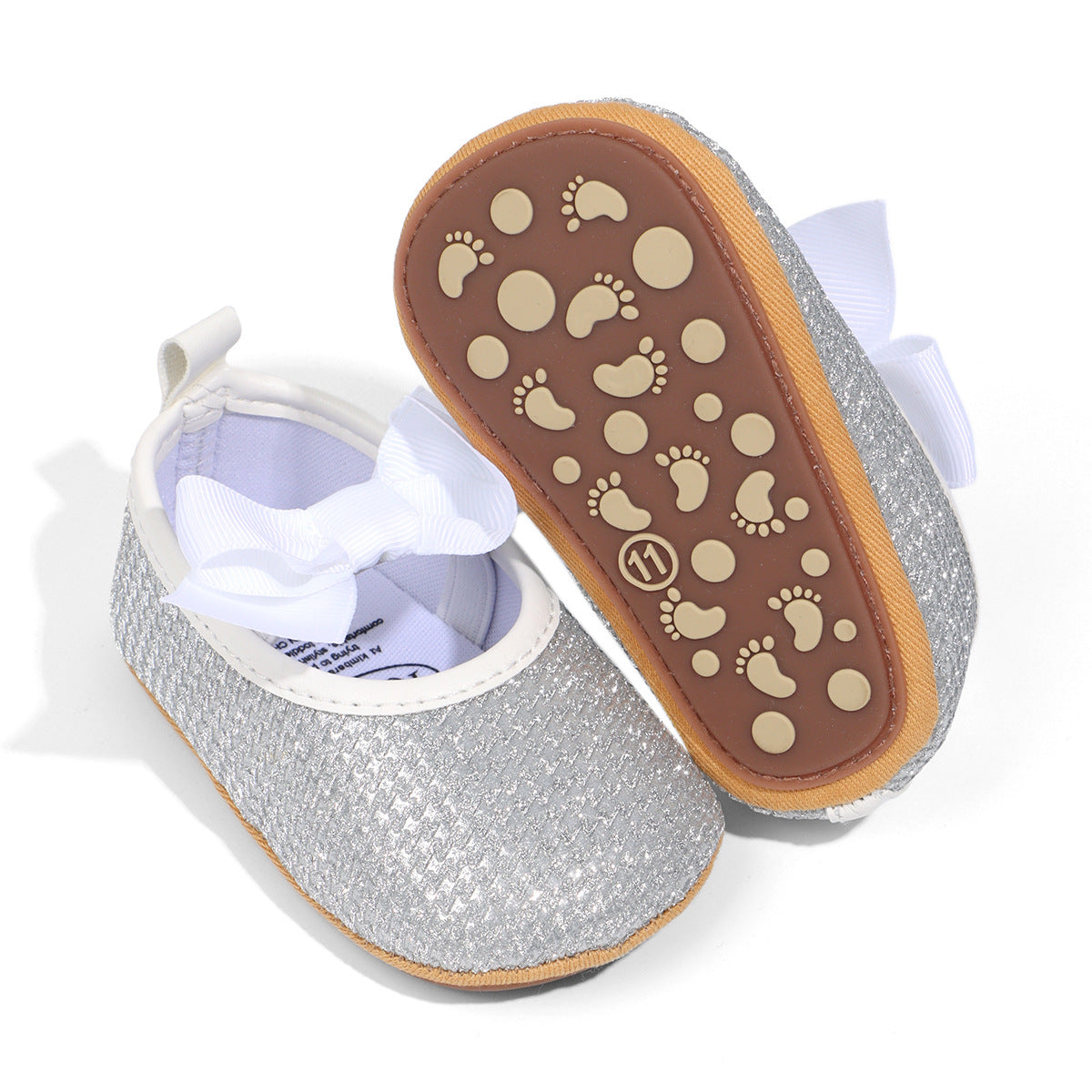 Scarpine Neonato Glitter con Fiocco  Eleganti e Comode