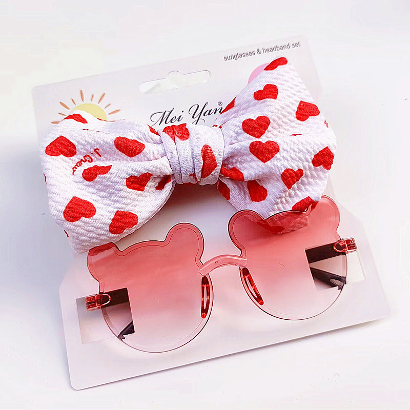 Set Fascia con Fiocco & Occhiali da Sole Bambina