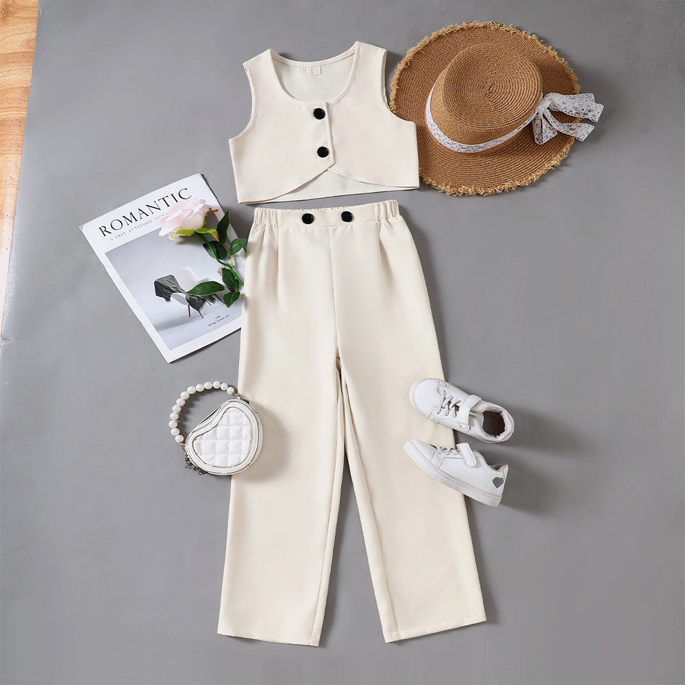 Completo Elegante Bimba  Top e Pantaloni