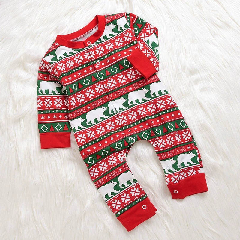 Tuta Natale Neonato Unisex – Pagliaccetto Natalizio Orsetti Polari Rosso/Verde