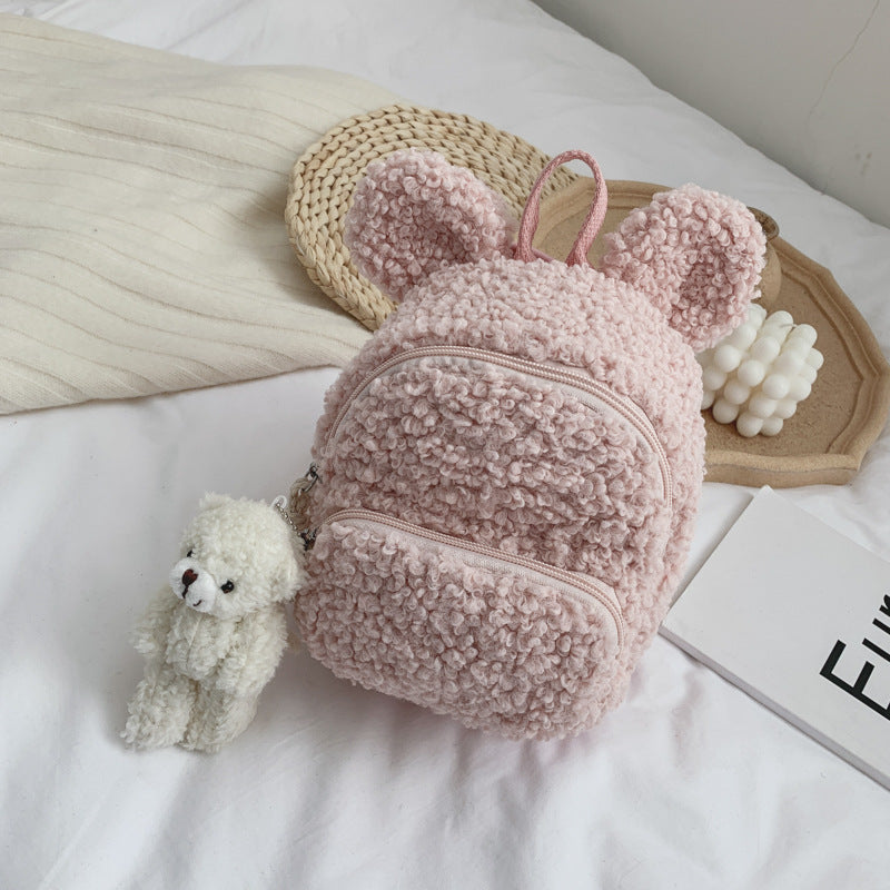 Zainetto Teddy con Orecchie Bunny e Peluche Portachiavi