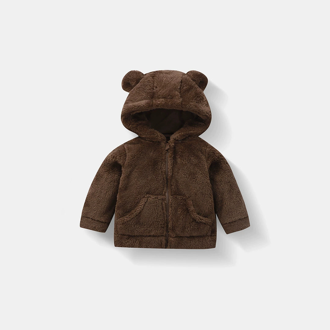 Giacca Invernale Bimbo/Bimba "Teddy Hood" – Morbida Pelliccia con Orecchie