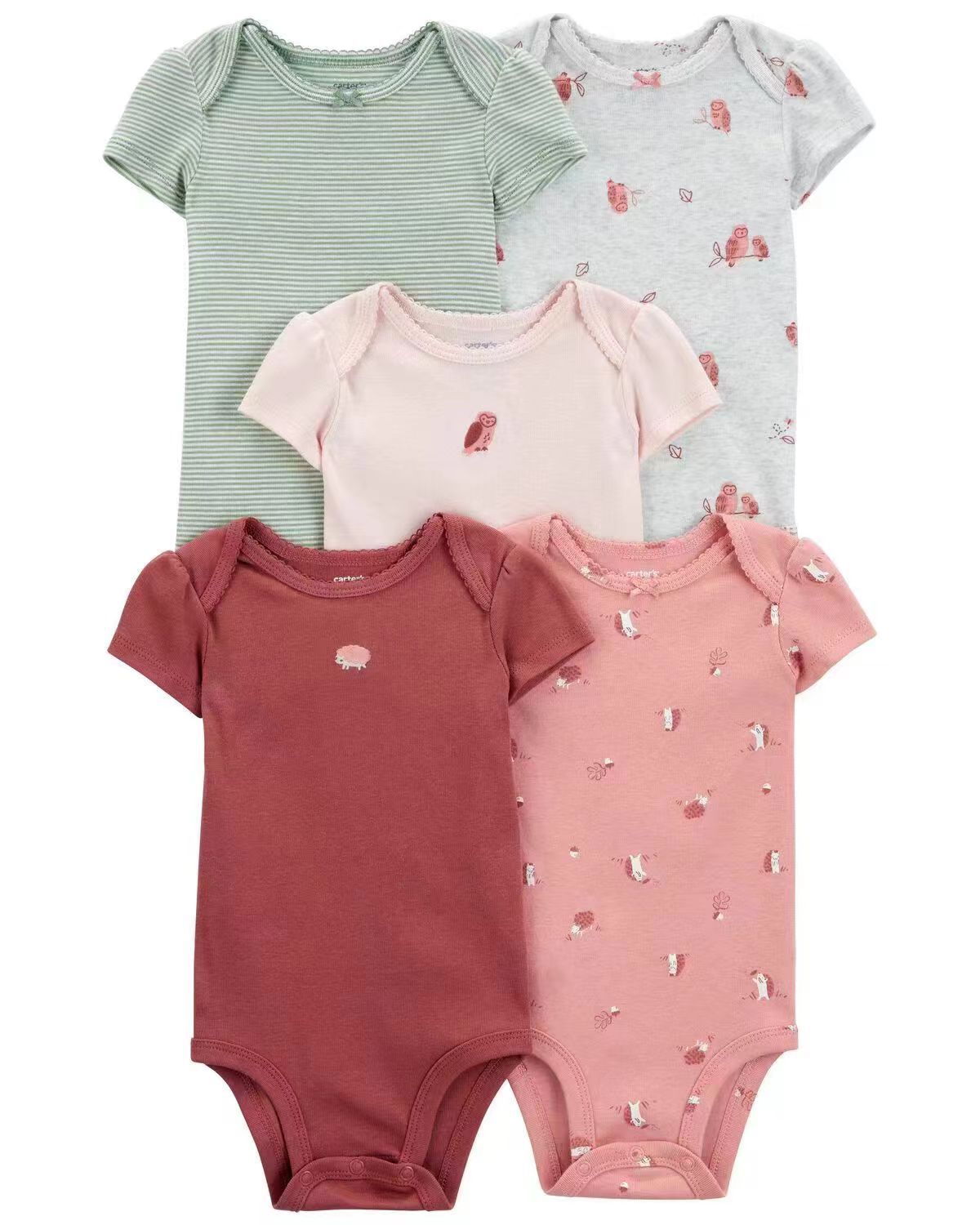 Set 5 Body bimba in Cotone   Ricci, Gufetti & Toni Naturali