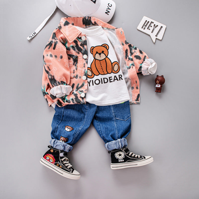 Completo Bimbo "Teddy Bear"   Giacca, T-shirt e Jeans