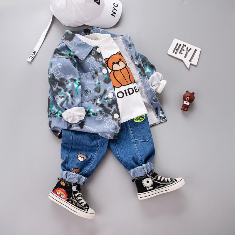Completo Bimbo "Teddy Bear"   Giacca, T-shirt e Jeans