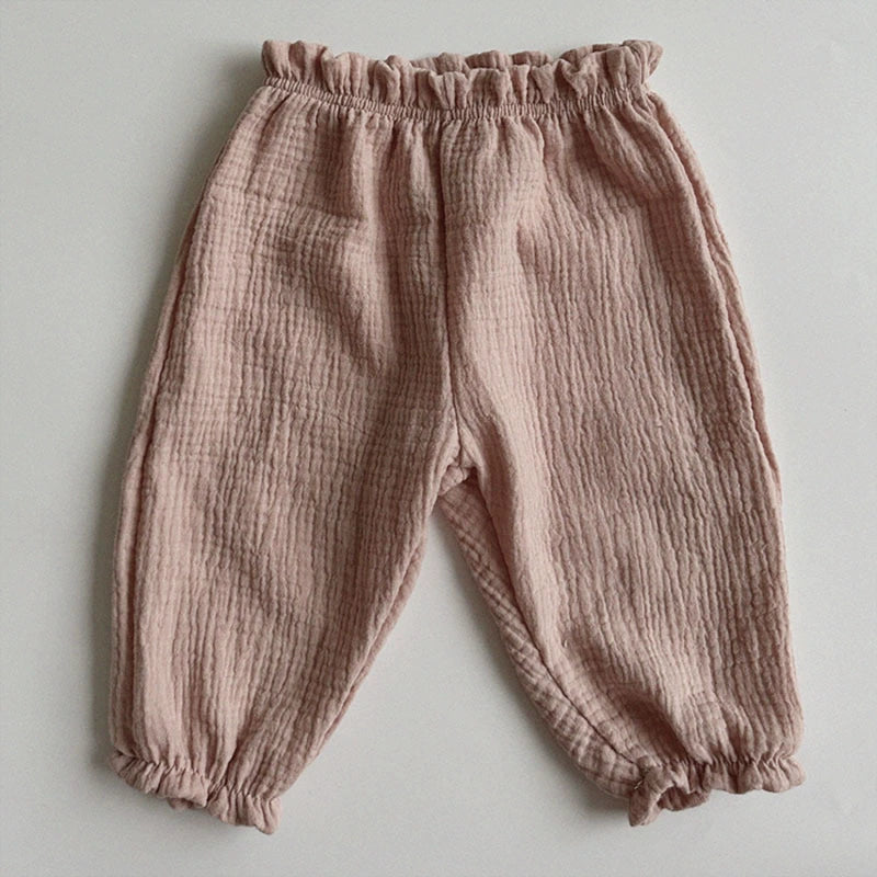 Pantaloni Neonato in Cotone Mussola Fantasia – Primavera/Estate
