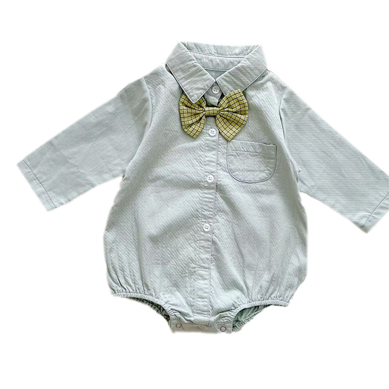 Body Camicia Bimbo con Papillon  Eleganza in Miniatura