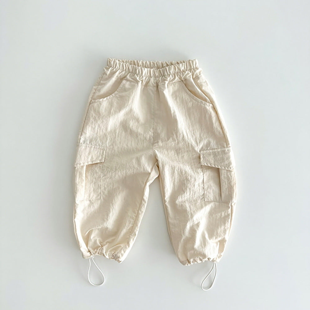 Pantaloni Cargo  Bambina in Cotone Leggero