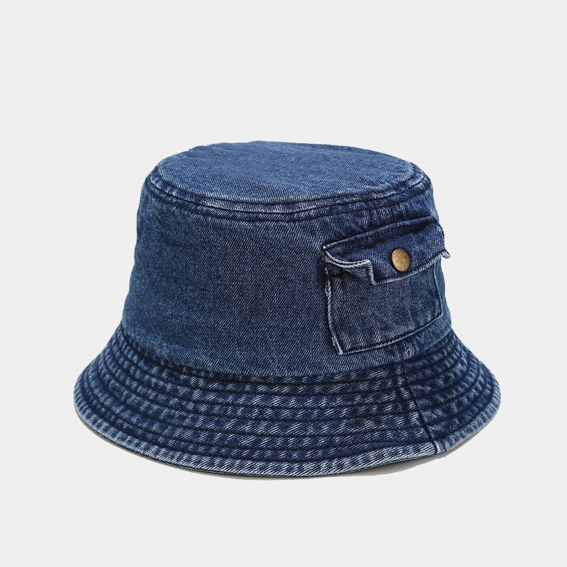 Cappello Bucket in Jeans   Stile Casual con Taschino