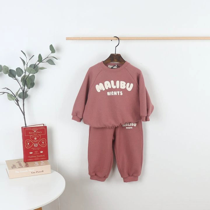 Tuta  Bimba “Malibu Nights”   Felpa + Jogger in Cotone