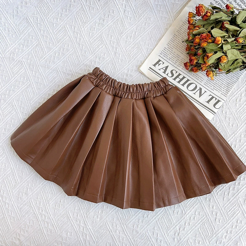 Gonna Plissé Eco-Pelle Baby Autunno/Inverno