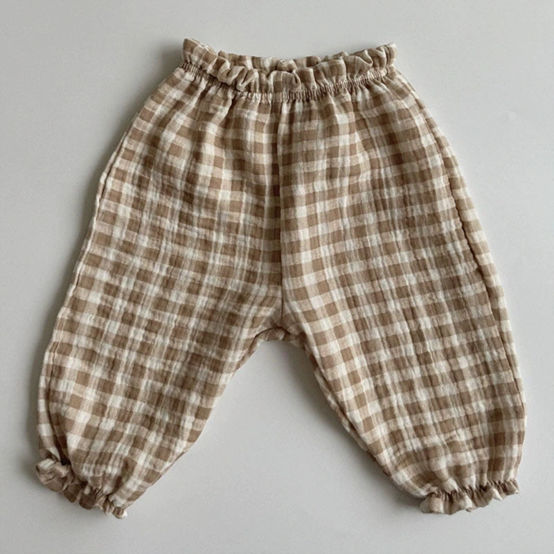 Pantaloni Neonato in Cotone Mussola Fantasia – Primavera/Estate
