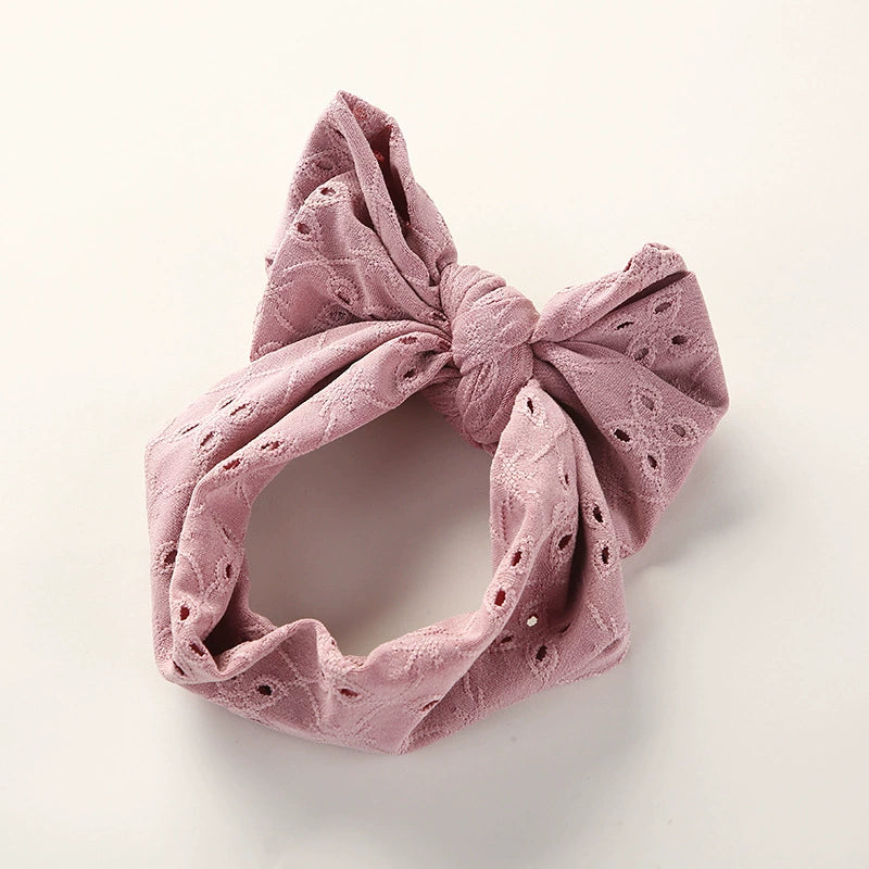 Fascia Neonato con Maxi Fiocco Ricamato – Morbido Cotone Elasticizzato 🎀
