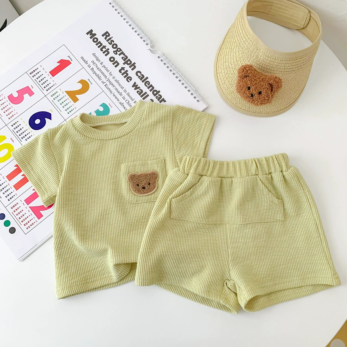 Completo Estivo Bimbo e Neonato con Orsetto 2 pezzi
