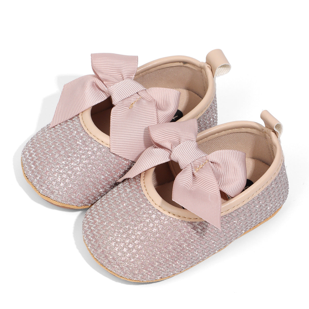 Scarpine Neonato Glitter con Fiocco  Eleganti e Comode