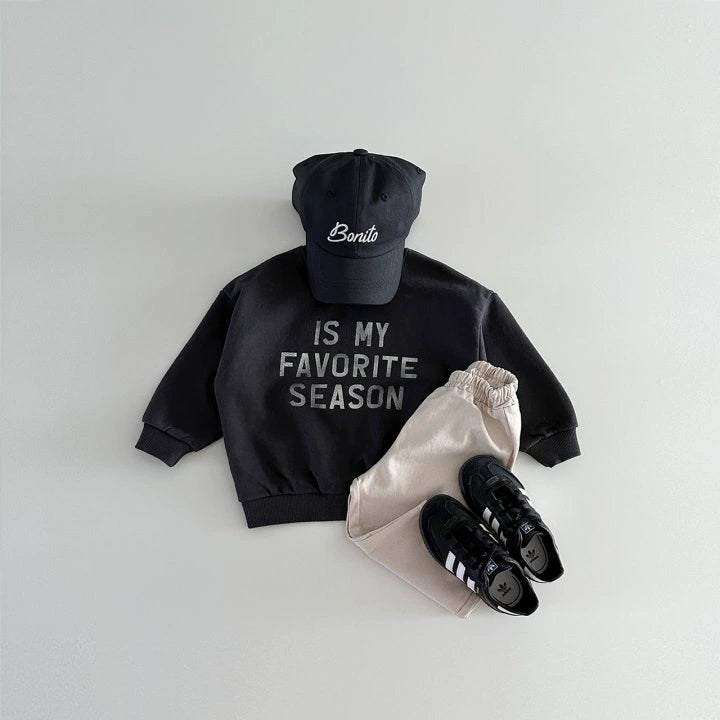 Felpa Bimbo/Bimba “IS MY FAVORITE SEASON” – Casual Look