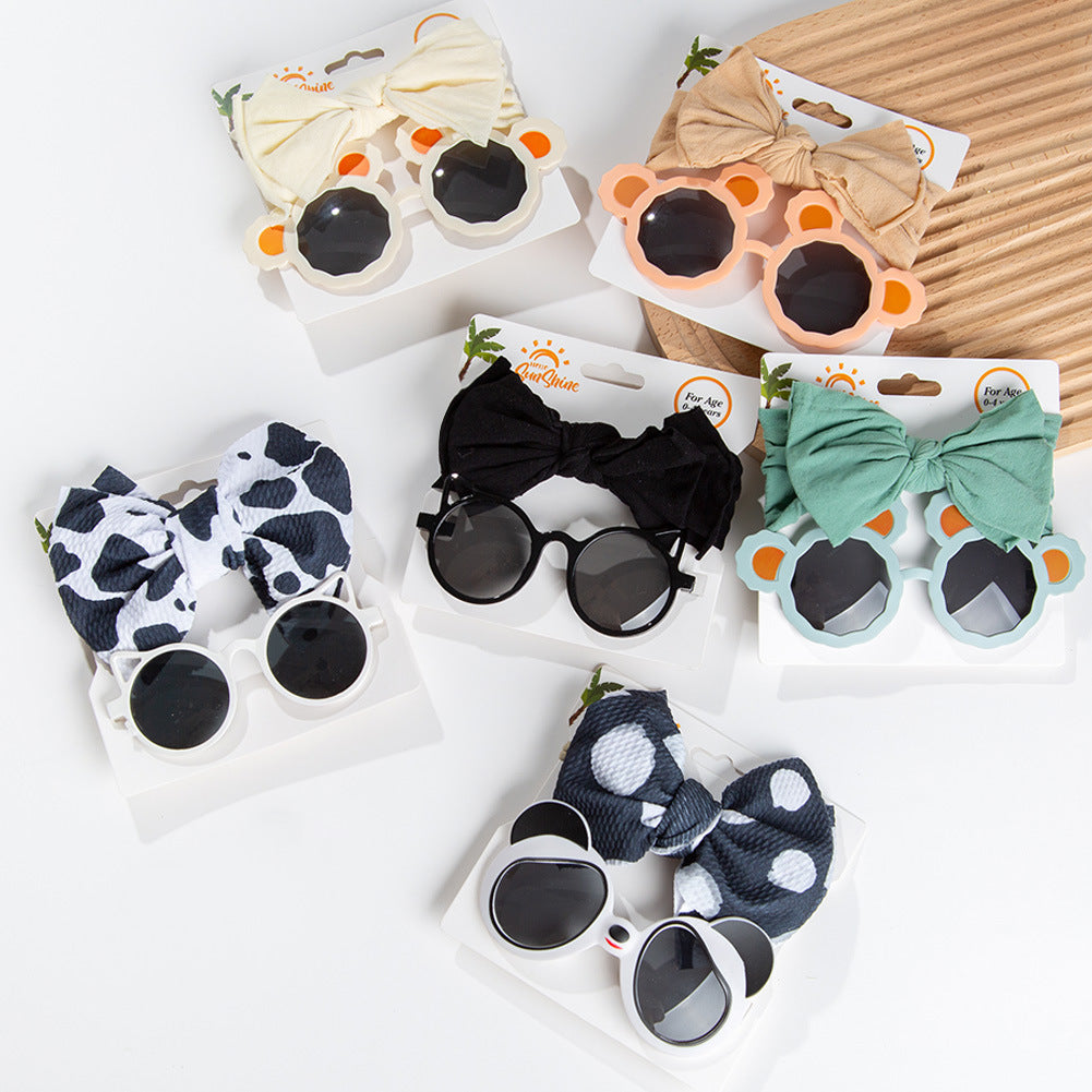 Occhiali da Sole Baby con Orecchie + Maxi Fiocco