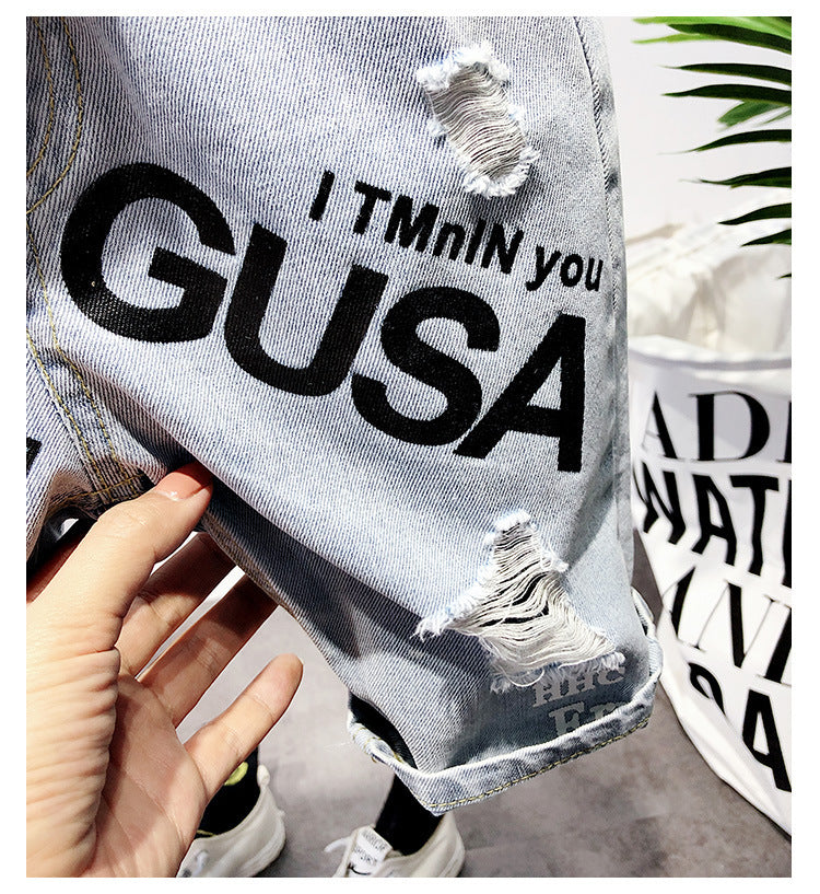 Shorts  Jeans Bambino - Stile Urban con Cintura
