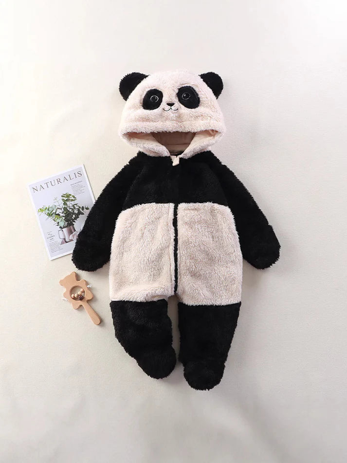 Tuta tutina peluche UNISEX con cappuccio animale  pile