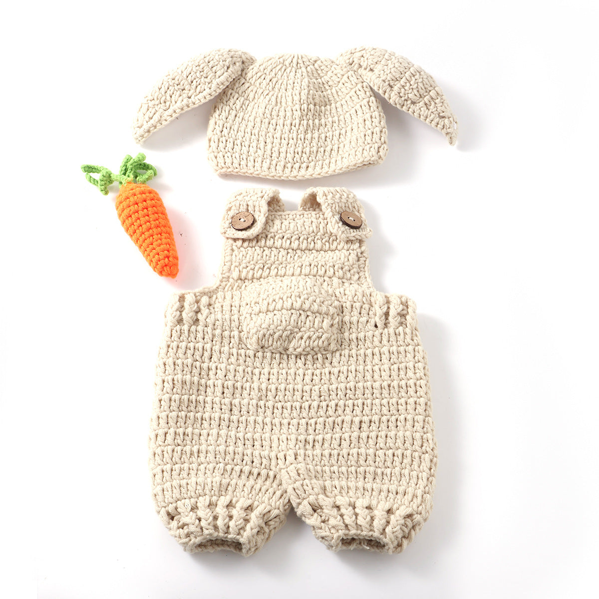 Set Neonato Uncinetto – Coniglietto con Carota  3 Pezzi