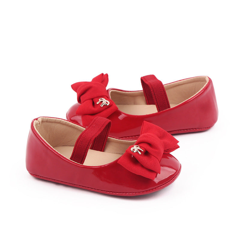 Ballerine eleganti per bambina con fiocco e cinturino  vari colori