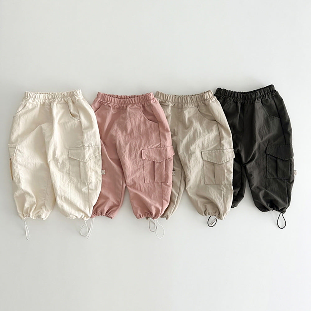 Pantaloni Cargo  Bambina in Cotone Leggero