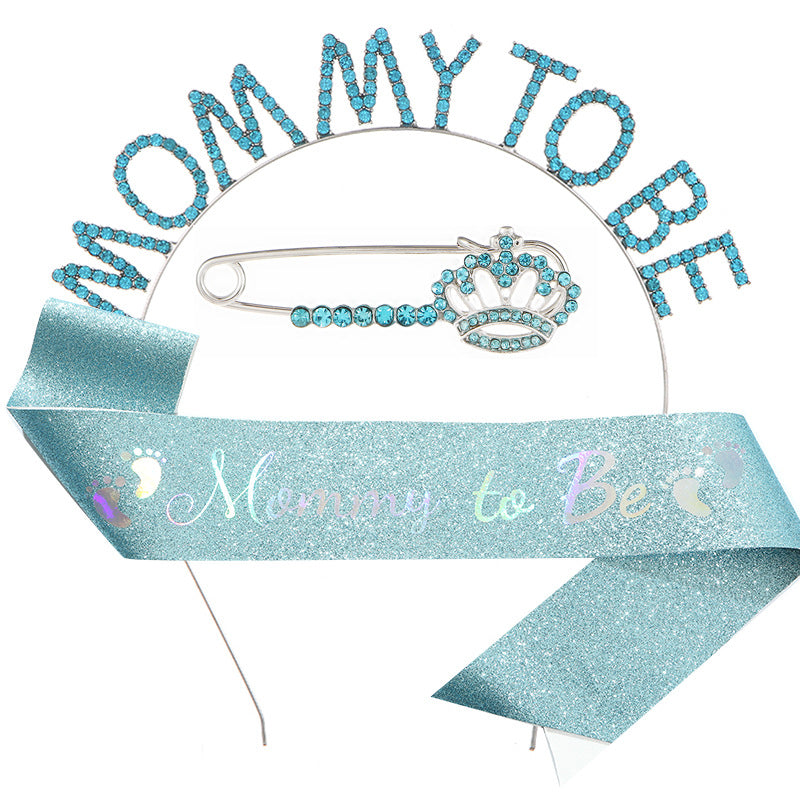 Set Mommy to Be   Fascia Glitter + Coroncina + Spilla