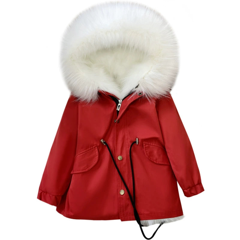 Parka Invernale Bimba/Bimbo con Pelliccia Sintetica – Super Caldo e Morbidissimo