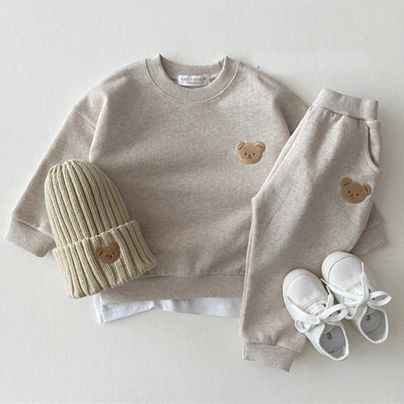 Completo Bimba/Bimbo “Teddy Mood” in Cotone 95% – Morbido e Caldo