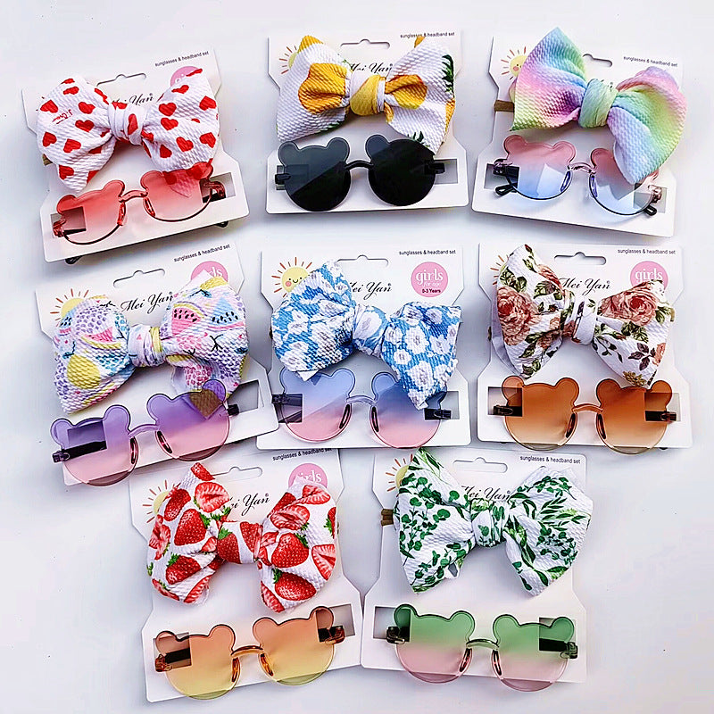 Set Fascia con Fiocco & Occhiali da Sole Bambina