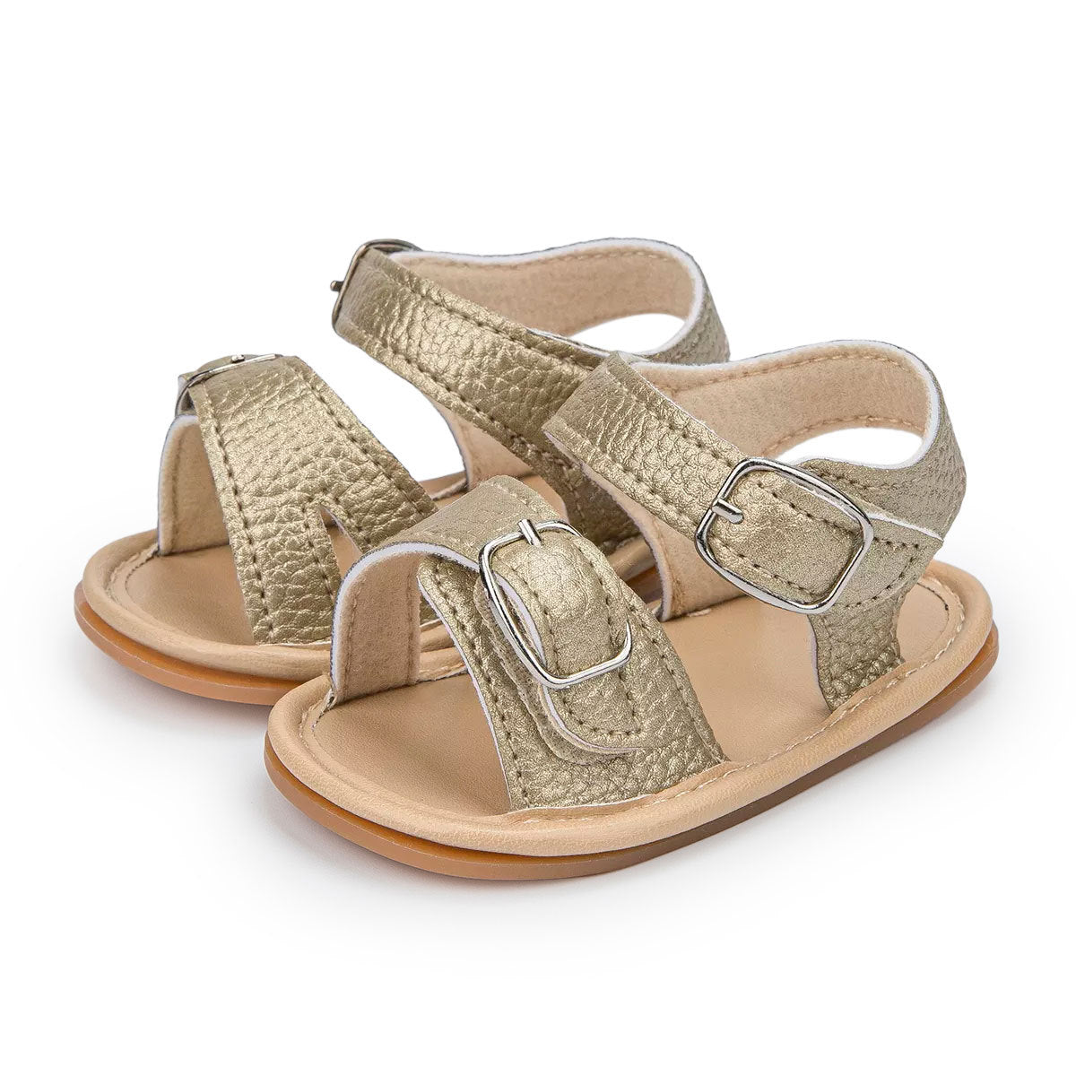 Sandali Baby Minimal Chic – Doppia Fascia con Fibbia Bimba