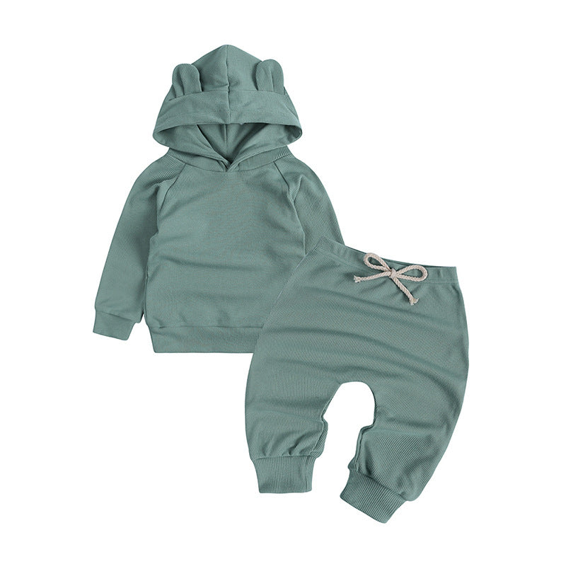 Tuta  Baby Felpato con Cappuccio Orsetto