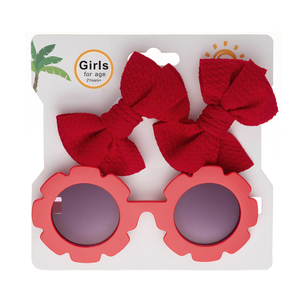 Set  Occhiali da Sole Floreali & Fiocchi Coordinati