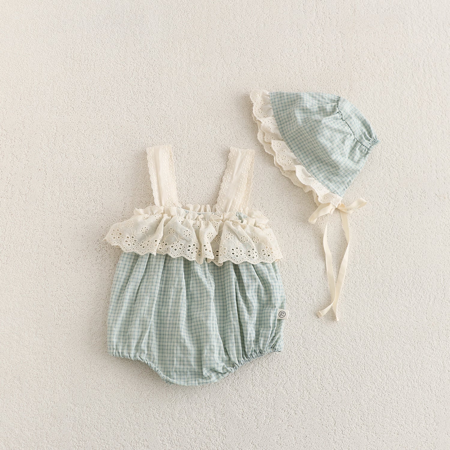 Completo bambina Estivo con Cappellino  Stile Romantico