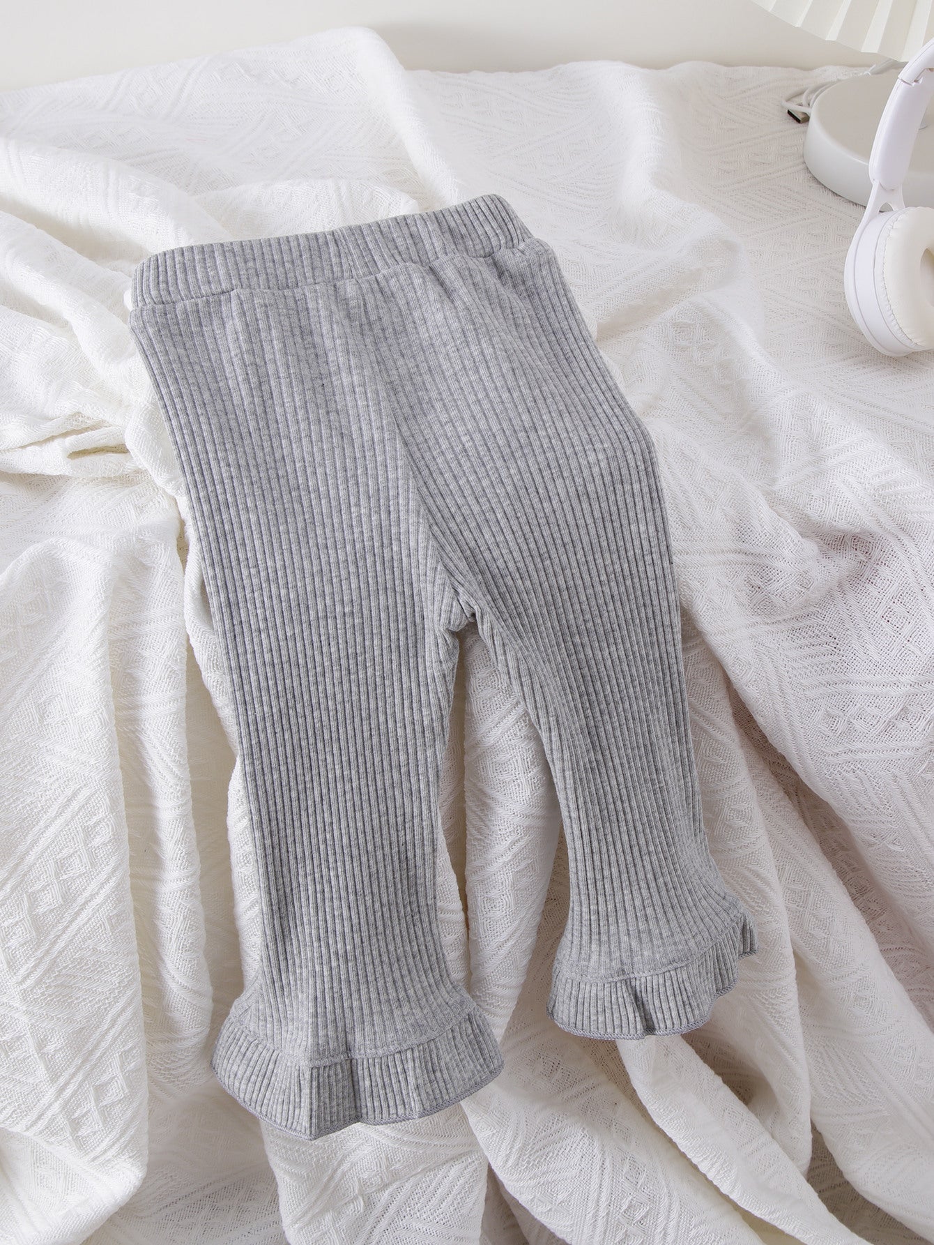Leggings Bimba a Costine con Fondo Svasato – Modello "Easy Chic" Estivi