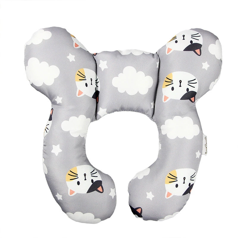 Cuscino Antiplagiocefalia Neonato Fantasia Gattini– Supporto Ergonomico Testa e Collo