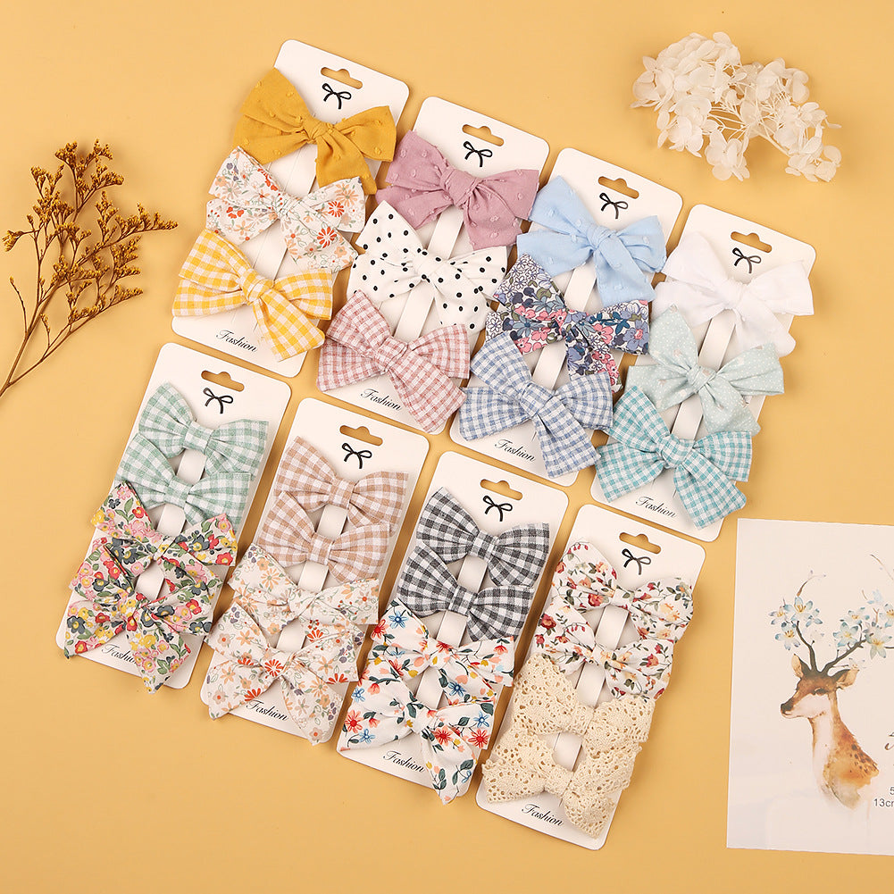 Set Fiocchi per Capelli Bambina - Fantasie Colorate e Tartan