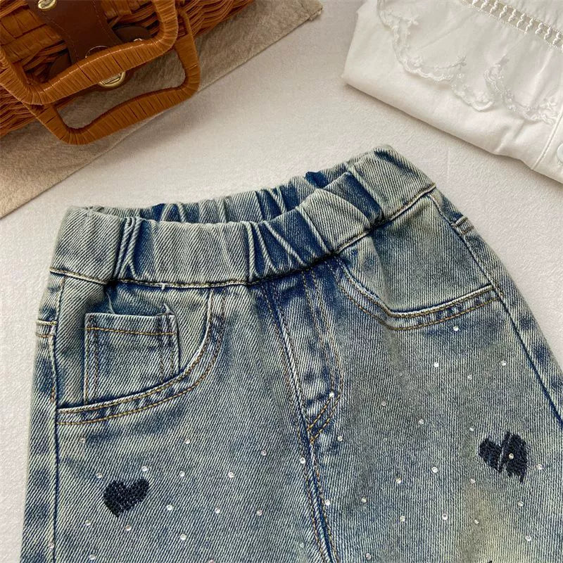 Jeans Azzurro Cuoricini