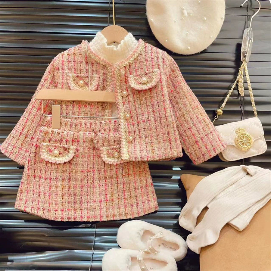 Completo Bimba tweed rosa gold – Autunno/Inverno