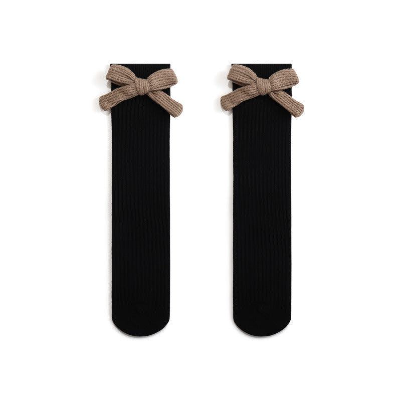 Calze Lunghe Bambina con Fiocco – Stile Elegante e Morbido