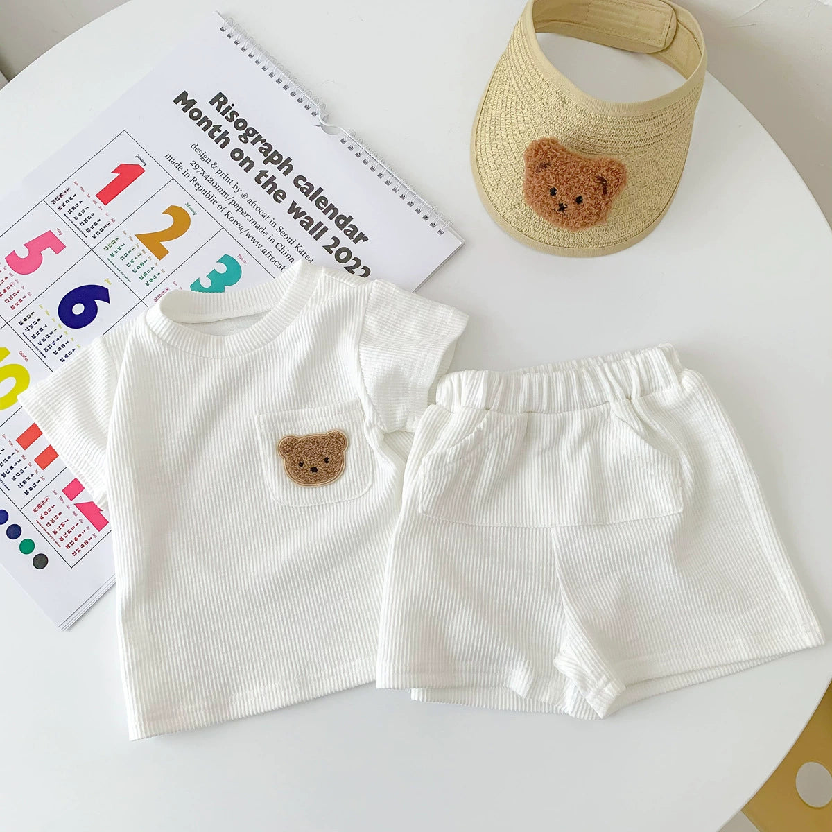 Completo Estivo Bimbo e Neonato con Orsetto 2 pezzi