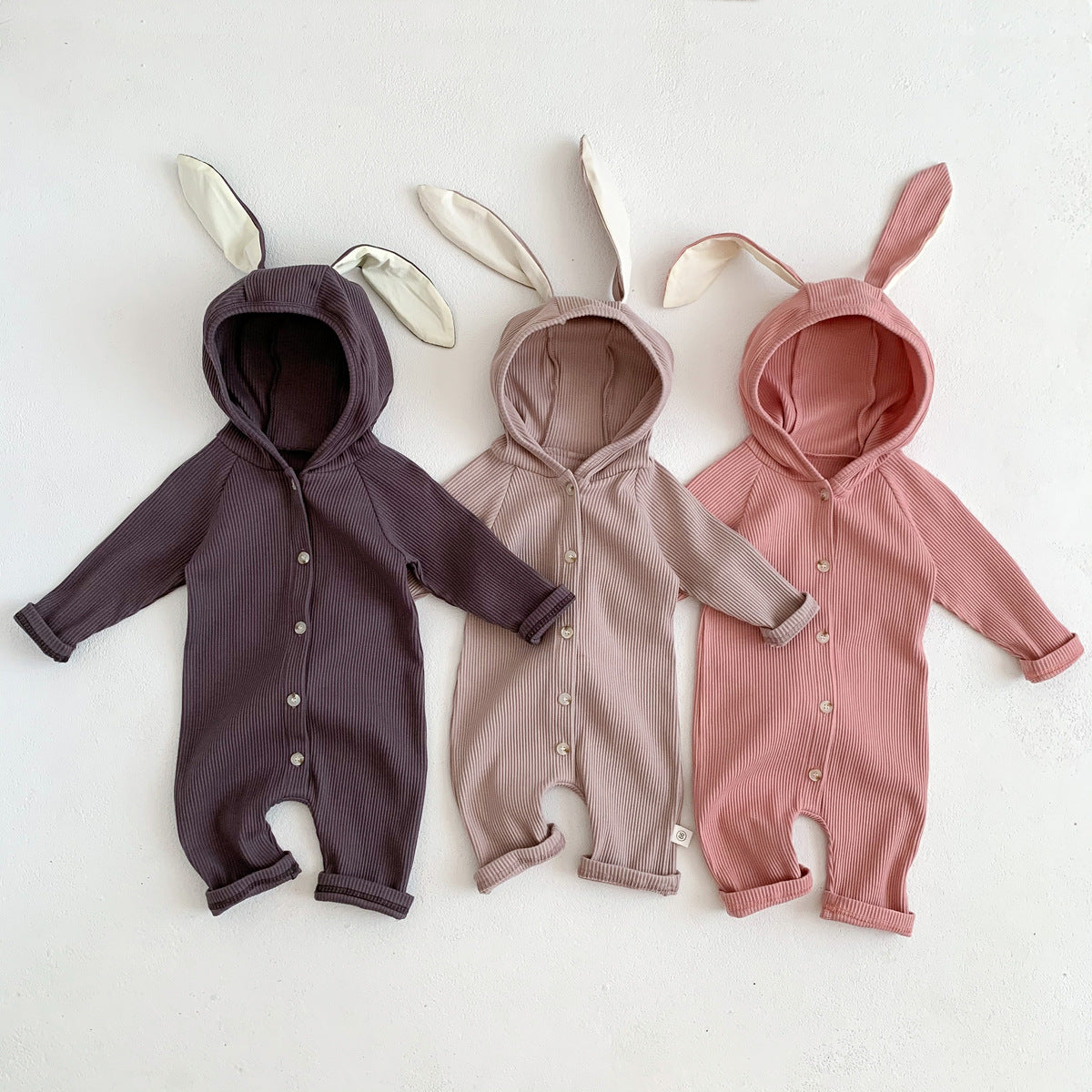 Tutina Neutra Bimbo/ Bimba in piquet neonato coniglietto Cotone